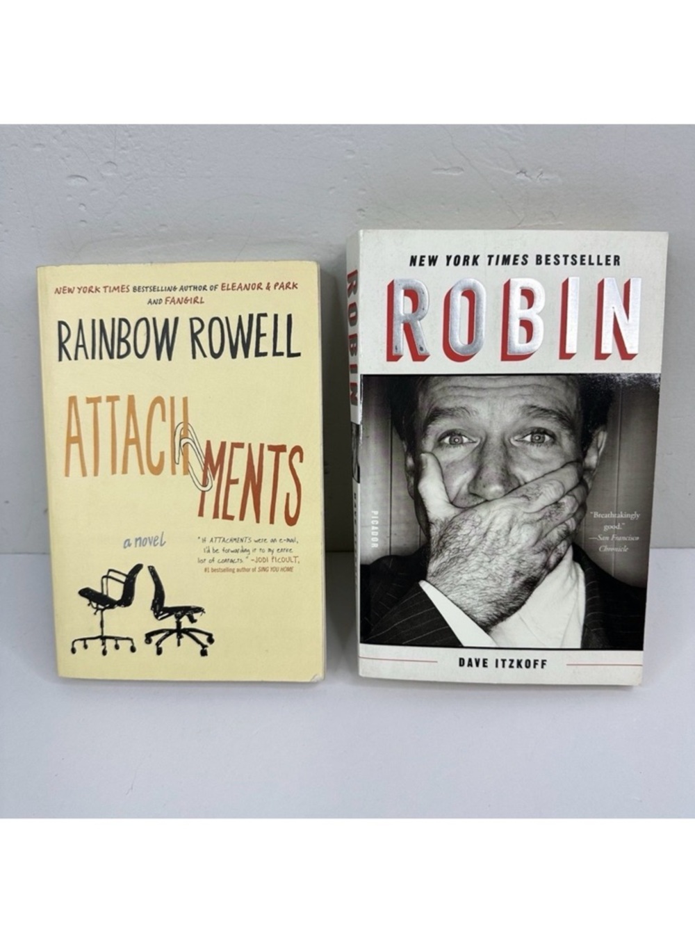 Attachments by Rainbow Rowell And Robin by Dave Itzkoff‎ Lot Of Books
